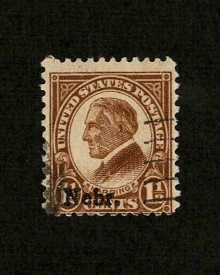 Us 1929 670 - 1 1/2c Harding Nebraska Overprint Issue