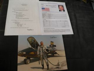 Nasa Pilot Bill Dana Orig.  Signed Photo And Biography,  Space