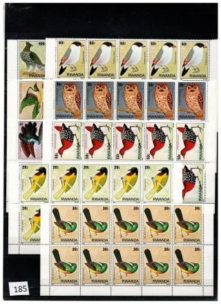 10x Rwanda 1979 - Mnh - Birds -