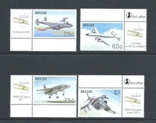 Belize 2003 - Centenary Of Powered Flight - Margin Set Of 4 - Sg 1299 - 1302 - Mnh