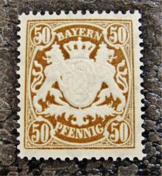 Nystamps German States Bavaria Stamp 69 Og H $60