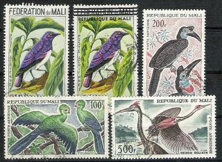 Mali 4 Air Mail Birds Very Good Lot Vf Postally Hcv