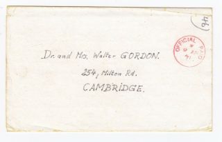 Ww2 Prisoner Of War Letter Hutchinson Camp Isle Of Man 1941 To Cambridge Paid