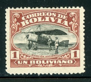 Bolivia Mh Air Post Selections: Scott C5 1b Aviation School (1924) Cv$3,