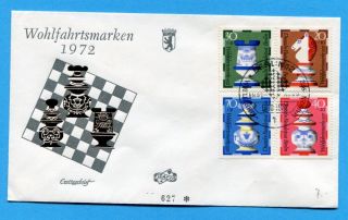 Cae Chess Schach Germany Berlin 05.  10.  1972 Fdc First Day Cover