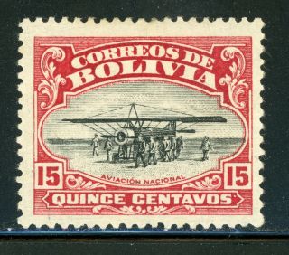 Bolivia Mh Air Post Selections: Scott C2 15c Aviation School (1924) Cv$2,