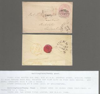 Wallingford Penny Post Oxfordshire 1844 Cover To Rochdale Lancs On 1d Pink Embos
