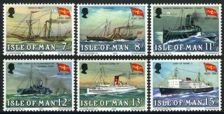 Isle Of Man 168 - 173,  Mnh.  Mail Boats Of The Isle Of Man Steam Packet Co.  1980