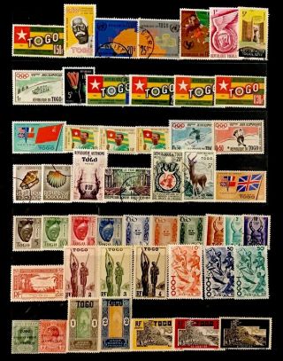 Togo Stamps 50 All Different Lot 9519q