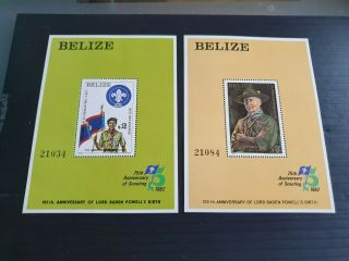 Belize 1982 Sg Ms693 125th Birth Anniv Of Lord Baden - Powell Mnh