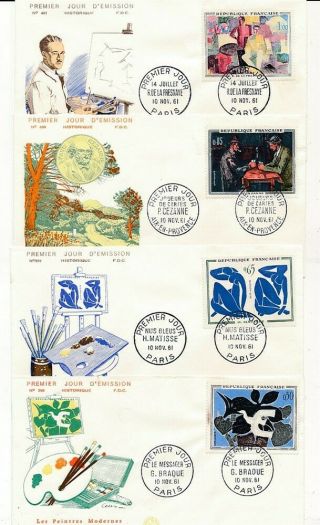 D280065 Paintings Art 1961 Set Of Fdc 