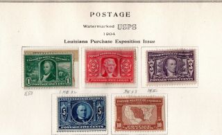 U.  S.  Scott 323 - 27 – Complete Set,  1904 Louisiana Purchase Og H
