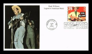 Dr Jim Stamps Us Hank Williams American Music Legend First Day Cover Nashville