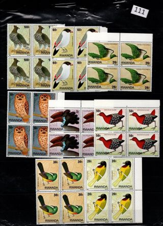 // 4x Rwanda - Mnh - Nature - Birds - Owls - 1980