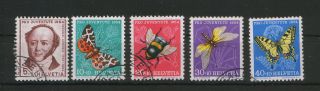 Switzerland - Set - Mi.  No.  602/05 - Michel Cv=18 € - Insects - Butteflies - Fauna - 1954