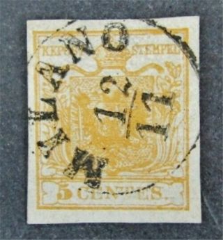Nystamps Austrian Offices Abroad Lombardy Venetia Stamp 1c $225