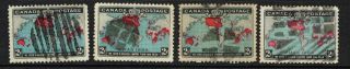 Canada 85 86 Map Stamps F - Vf Son Fancy Cancels (cem12,  27