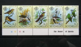 Seychelles 1879 Birds.  Full Set Of 5 Stamps,  Margin,  Lm