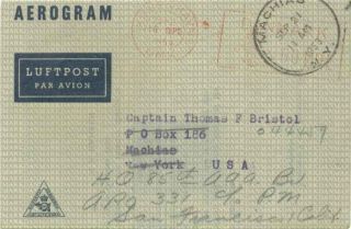 Denmark 60o Meter 1953 Kobenhavn,  Omk.  10 Airmail Air Letter To Machias,  N.  Y.  Fo
