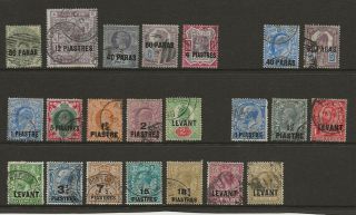 British Levant Selection Of Q.  V.  To G.  V.  Between Sg 2 & Sg 23a Good/fine