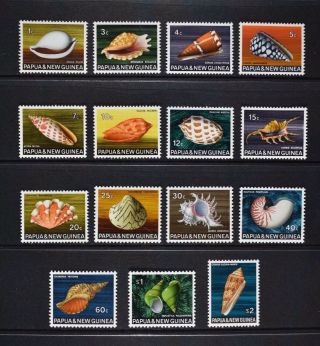 Papua Guinea,  Qeii,  1968 / 69,  Set Of 15 Stamps To $2 Value,  Um,  Cat £12.