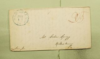 Dr Who 1830s Orleans Al Stampless F/l Paid 23c To Wilkes Barre Pa E41344