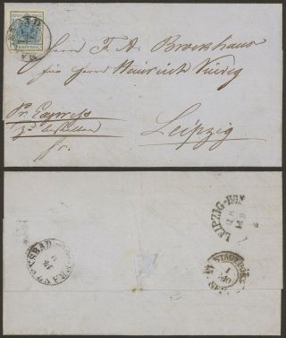 Austria 1852 - Cover To Leipzig Germany 32481