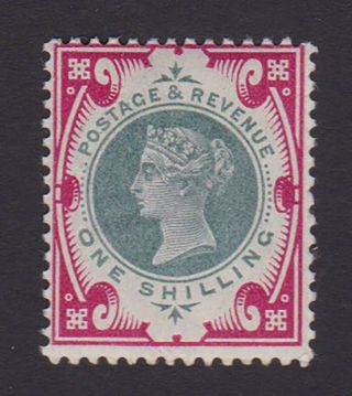 Gb.  Qv.  1887.  Sg 214,  1/ - Green & Red.  Unmounted.