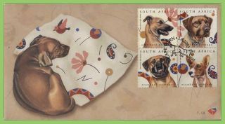 South Africa 2003 Dogs Block,  Set First Day Cover