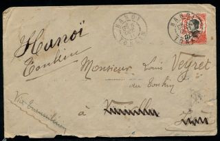 Cover French Indo - China,  Stamp 10c,  Hanoi - Tonkin To France,  1911