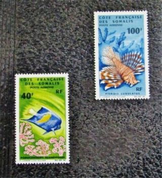 Nystamps French Somali Coast Stamp C44 C48 Og H $30