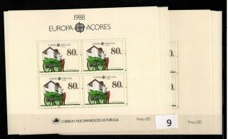 == 10x Portugal 1988 - Mnh - Europa Cept - Horses,  Transportation