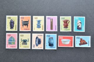 China Roc Taiwan Sc 1290 - 1295 - 1301 Stamp Sets 1961 Mnh Og Ancient Art Treasures