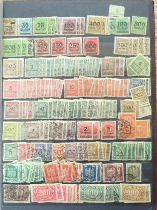 German Weimar Republic 1923 - 1928 Stamps Over 400 Stamps