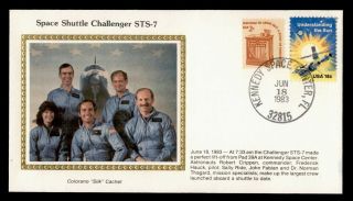 Dr Who 1983 Space Shuttle Challenger Liftoff Colorano Silk Cachet Fl Ksc E52078