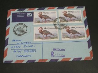 South Africa 1987 Kutama Registered Airmail Cover To Germany 1543