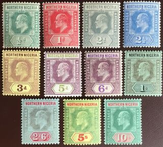 Northern Nigeria 1910 - 11 Colour Change Set Mh See Scan For