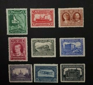 Newfoundland Stamp 163 - 171 Full Set Mh
