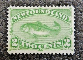 Nystamps Canada Newfoundland Stamp 46 Og H $50