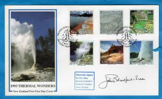 Thermal Wonders,  Zealand Post Fdc Signed By John Blashford - Snell (8 Of 10)