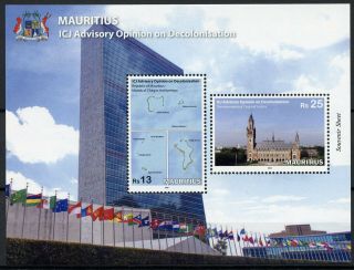 Mauritius 2019 Mnh Icj Advisory Opinion Decolonisation 2v M/s Maps Flags Stamps