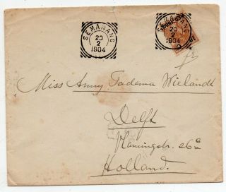 1904 Netherlands Indies To Holland Cover,  Semarang Indonesia Rare Pmks