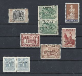 Greece Corfu 6 Items,  Mostly Nh,  Also Includes Inc O/p (d20)