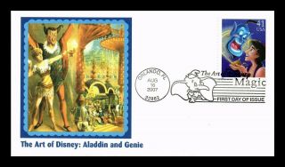 Dr Jim Stamps Us Art Of Disney Aladdin Genie First Day Cover Orlando
