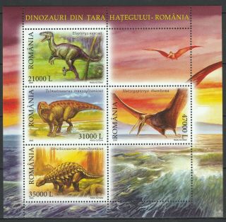 Romania 2005 Dinosaurs Mnh Sheet