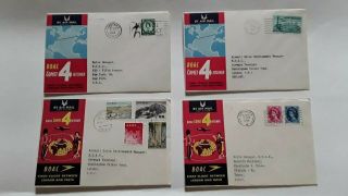 Boac First Flights Commemmorative Envelopes London York Toyko