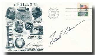 Frank Borman Handsigned Apollo 8 Launch Cover Cc - 8h502