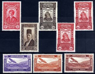 French Colonies: Syrie 1934 Hinged Selection,  8 Stamps