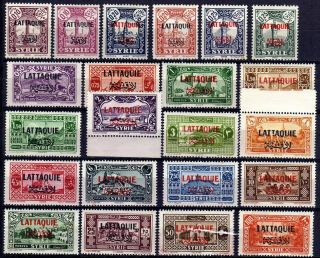 French Colonies: Latakia Lattaquie 1931 - 4 Mnh Selection,  22 Stamps,  Sg 64 - 85