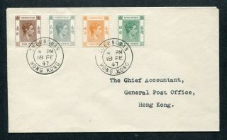 1947 Hong Kong Gb Kgvi 1c,  2c,  4c & 5c Stamps On Cover With Shengwan Cds Pmk